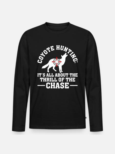 Coyote Hunter Yote - Men's Premium Organic Long Sleeve Shirt - black