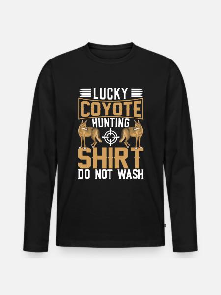 Coyote Hunter Yote - Men's Premium Organic Long Sleeve Shirt - black