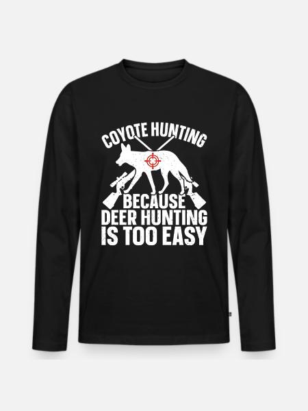 Coyote Hunter Yote - Men's Premium Organic Long Sleeve Shirt - black