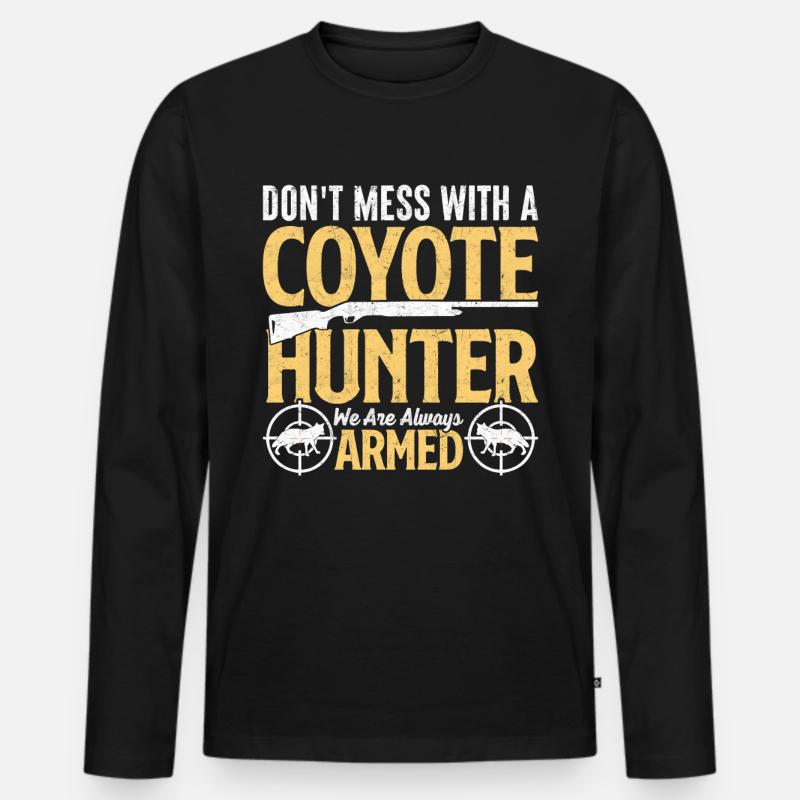 Kojotenjagd Yote - Männer Premium Bio Langarmshirt - Schwarz