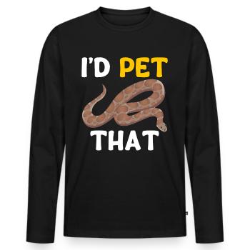 Kenya Sand Boa Snake Propriétaire - T-shirt manches longues Premium bio Homme - noir - Devant - Nico (187cm)