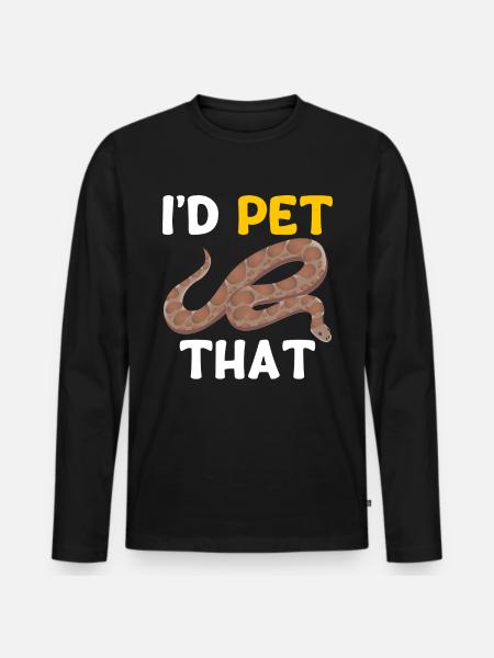 Kenya Sand Boa Snake Owner - Men's Premium Organic Long Sleeve Shirt - black