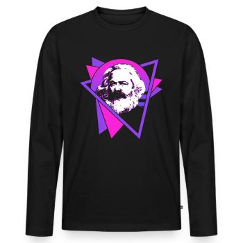 Socialist Socialism Communist Communism - Men's Premium Organic Long Sleeve Shirt - black - Front - Nico (187cm)