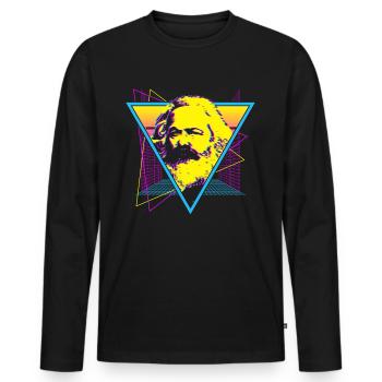 Socialist Socialism Communist Communism - Men's Premium Organic Long Sleeve Shirt - black - Front - Nico (187cm)