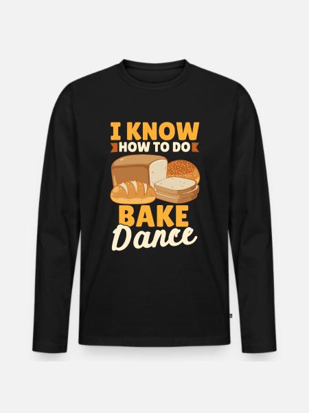Funny bread baking baker - Men's Premium Organic Long Sleeve Shirt - black