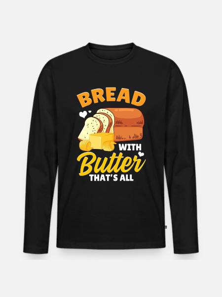 Funny bread baking baker - Men's Premium Organic Long Sleeve Shirt - black