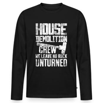Funny demo - Men's Premium Organic Long Sleeve Shirt - black - Front - Nico (187cm)
