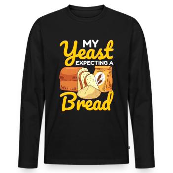 Lustiger Brotbacken-Bäcker - Männer Premium Bio Langarmshirt - Schwarz - Vorne - Nico (187cm)