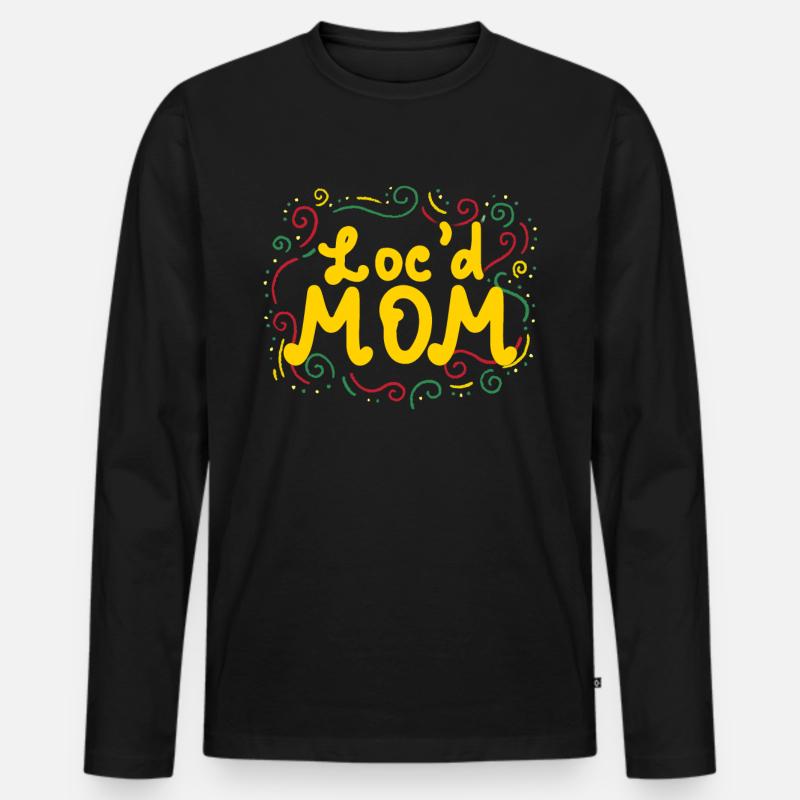 Dreadlocks Rastafari Rasta Afro - Männer Premium Bio Langarmshirt - Schwarz