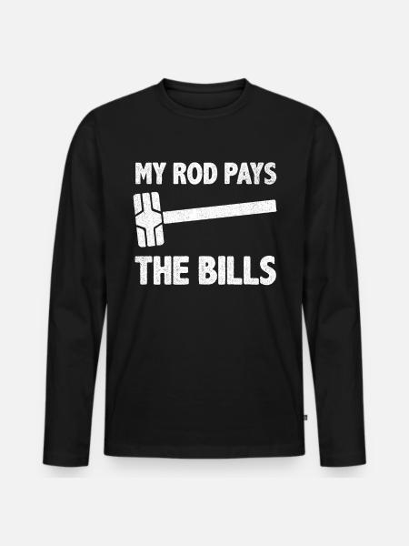 Fun day of house demolition - Men's Premium Organic Long Sleeve Shirt - black
