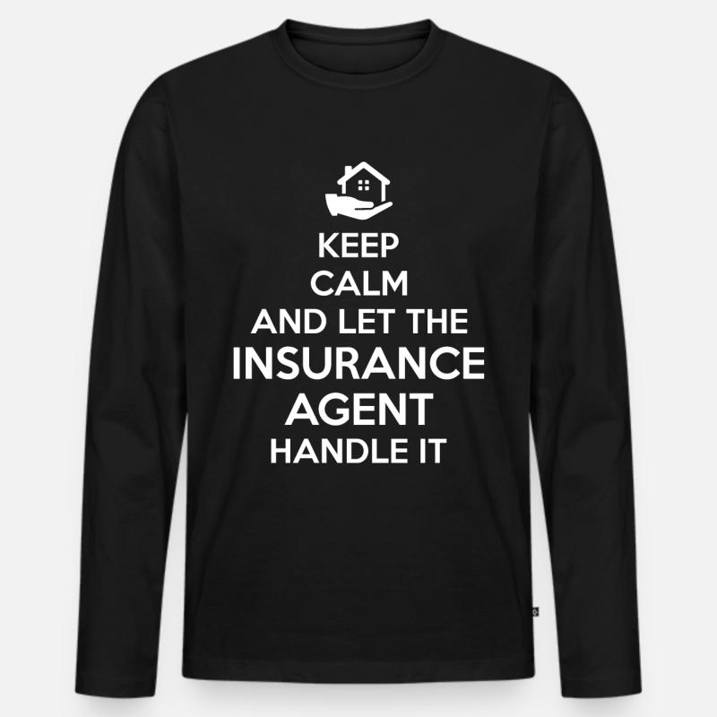 Komischer Broker - Männer Premium Bio Langarmshirt - Schwarz