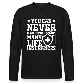 Funny Agent Broker - Männer Premium Bio Langarmshirt - Schwarz - Vorne - Nico (187cm)