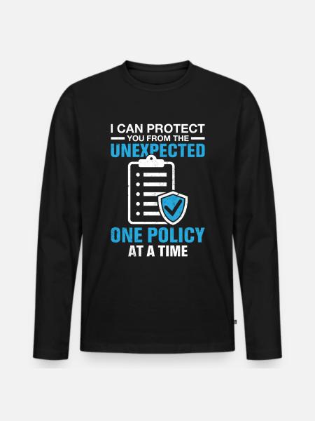Funny insurance broker - Men's Premium Organic Long Sleeve Shirt - black