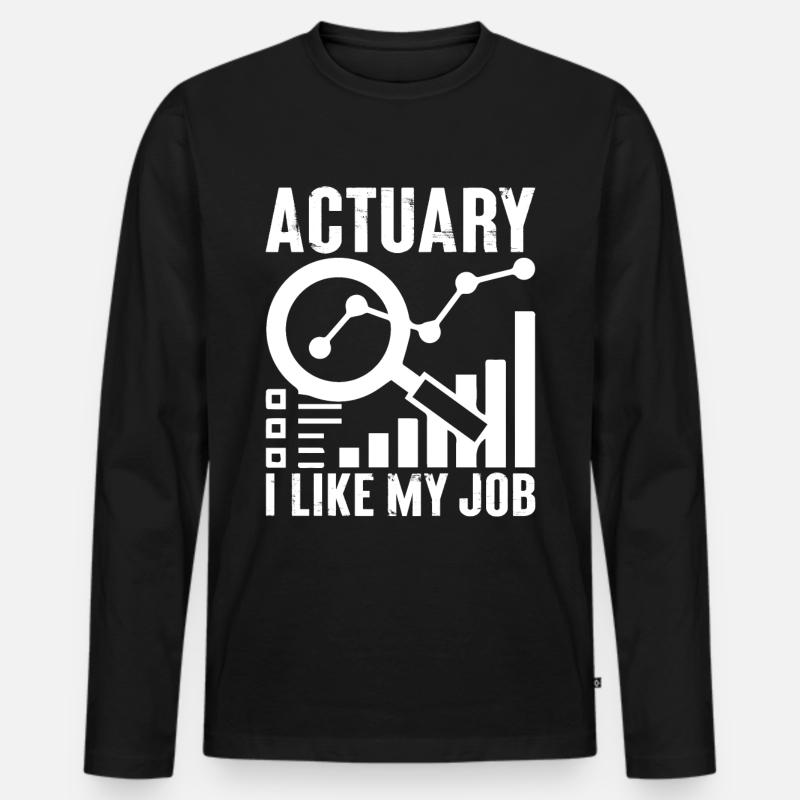 Funny Versicherungsagent Makler Versicherungsmathe - Männer Premium Bio Langarmshirt - Schwarz
