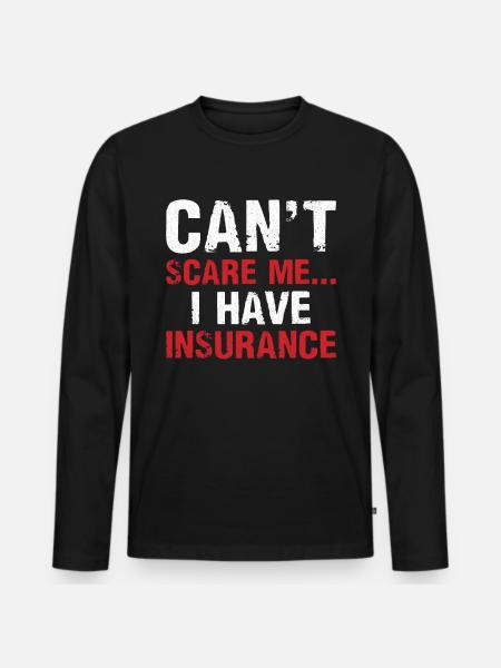 Funny insurance broker - Men's Premium Organic Long Sleeve Shirt - black