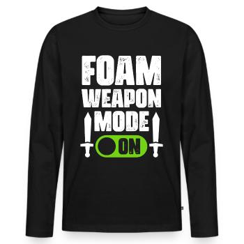 Lustiges Larp Live-Action-Rollenspiel Gamer-Schwer - Männer Premium Bio Langarmshirt - Schwarz - Vorne - Nico (187cm)