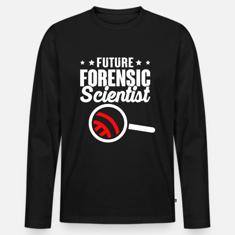 Wissenschaftlicher Ermittler - Männer Premium Bio Langarmshirt - Schwarz