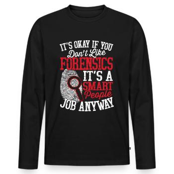 Funny coroner - Men's Premium Organic Long Sleeve Shirt - black - Front - Nico (187cm)