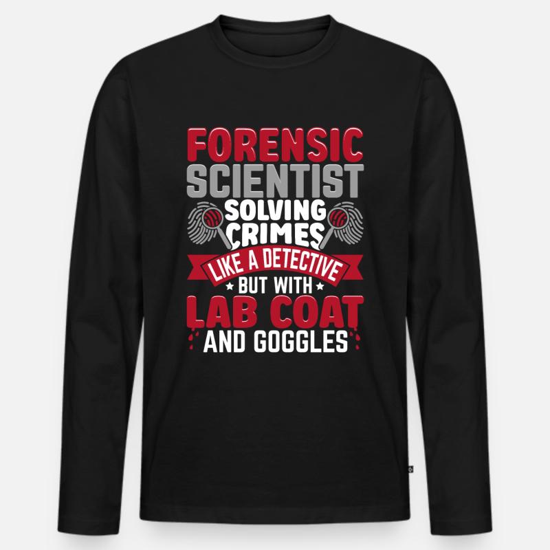 Lustig - Männer Premium Bio Langarmshirt - Schwarz