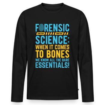Funny coroner - Men's Premium Organic Long Sleeve Shirt - black - Front - Nico (187cm)