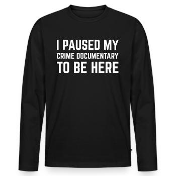 Funny coroner - Men's Premium Organic Long Sleeve Shirt - black - Front - Nico (187cm)