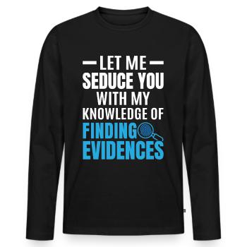 Funny coroner - Men's Premium Organic Long Sleeve Shirt - black - Front - Nico (187cm)
