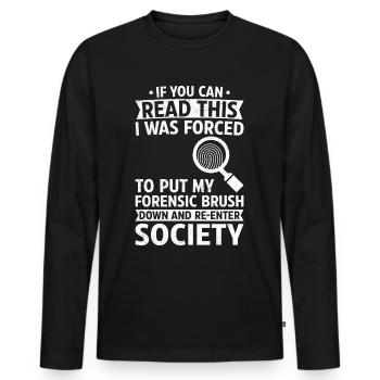 Funny coroner - Men's Premium Organic Long Sleeve Shirt - black - Front - Nico (187cm)