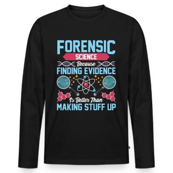 Funny coroner - Men's Premium Organic Long Sleeve Shirt - black - Front - Nico (187cm)