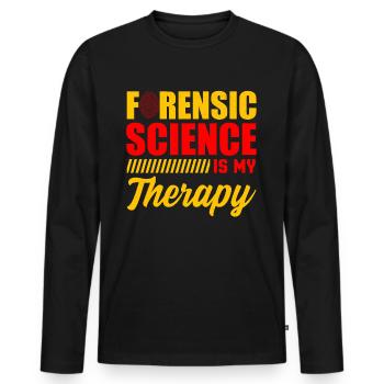 Funny coroner - Men's Premium Organic Long Sleeve Shirt - black - Front - Nico (187cm)