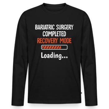 Funny stomach - Men's Premium Organic Long Sleeve Shirt - black - Front - Nico (187cm)