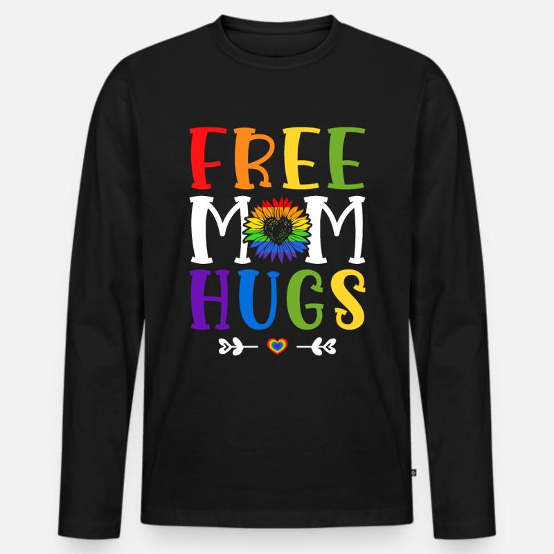 LGBTQ Mutter Stolz - Männer Premium Bio Langarmshirt - Schwarz