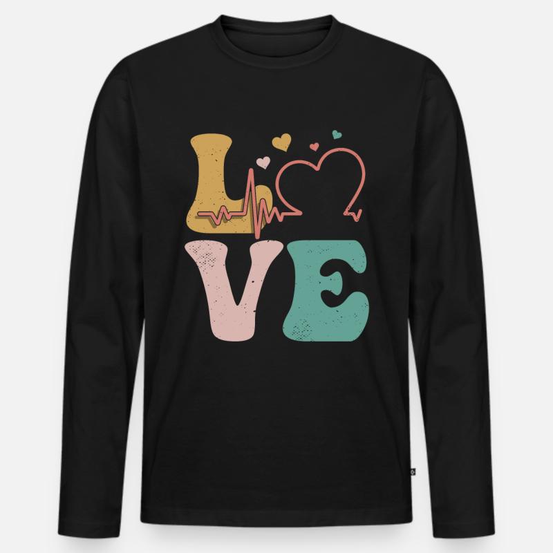 Echokardiographie-Techniker Echokardiograph - Männer Premium Bio Langarmshirt - Schwarz