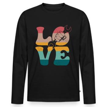 Car Mechanic Car Mechanic Car Mechanic L - Men's Premium Organic Long Sleeve Shirt - black - Front - Nico (187cm)