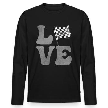 Car Racing Car Car Driver LOVE - Men's Premium Organic Long Sleeve Shirt - black - Front - Nico (187cm)