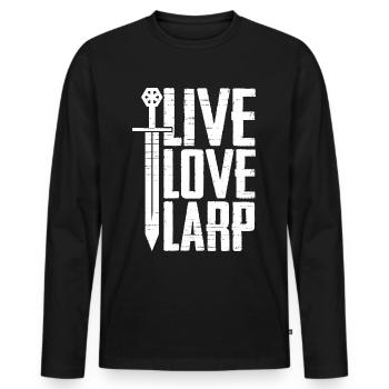 Live-Action-Rollenspiele - Männer Premium Bio Langarmshirt - Schwarz - Vorne - Nico (187cm)