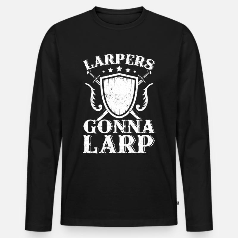 Lustige Live-Action-Rollenspiele - Männer Premium Bio Langarmshirt - Schwarz