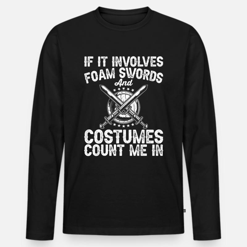 LARP Live-Action-Rollenspiele - Männer Premium Bio Langarmshirt - Schwarz