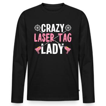 Player - Men's Premium Organic Long Sleeve Shirt - black - Front - Nico (187cm)