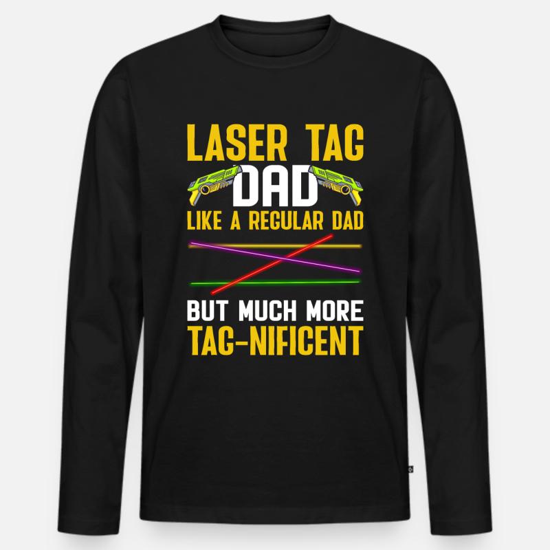 Spieler - Männer Premium Bio Langarmshirt - Schwarz