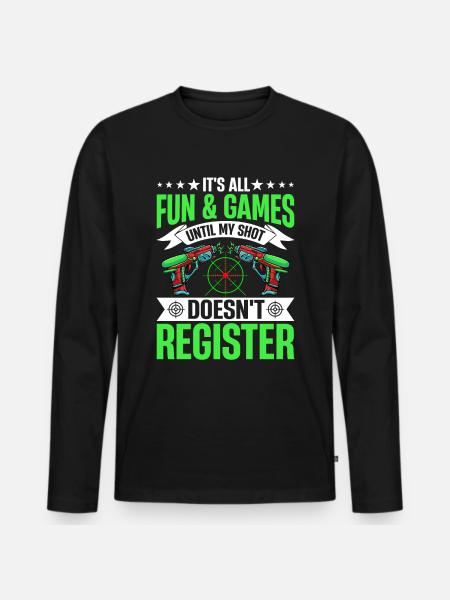 Laser Tag Player - Men's Premium Organic Long Sleeve Shirt - black