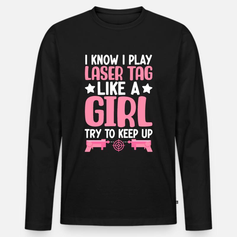Spieler - Männer Premium Bio Langarmshirt - Schwarz