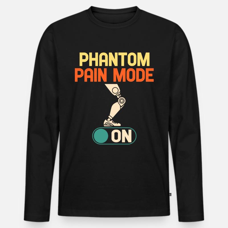Beinprothese Amputierter Amputation - Männer Premium Bio Langarmshirt - Schwarz
