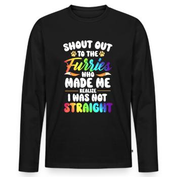 LGBTQ-Furry-Fandom - Männer Premium Bio Langarmshirt - Schwarz - Vorne - Nico (187cm)