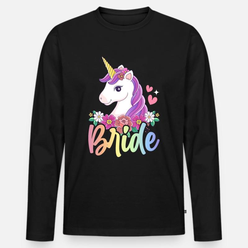Hochzeit Brautparty - Männer Premium Bio Langarmshirt - Schwarz