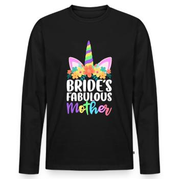 Douche nuptiale de mariage - T-shirt manches longues Premium bio Homme - noir - Devant - Nico (187cm)