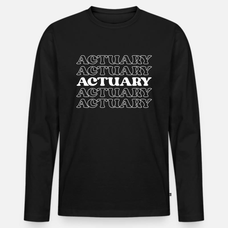 Aktuar Data Scientist Buchhalter Statistik - Männer Premium Bio Langarmshirt - Schwarz