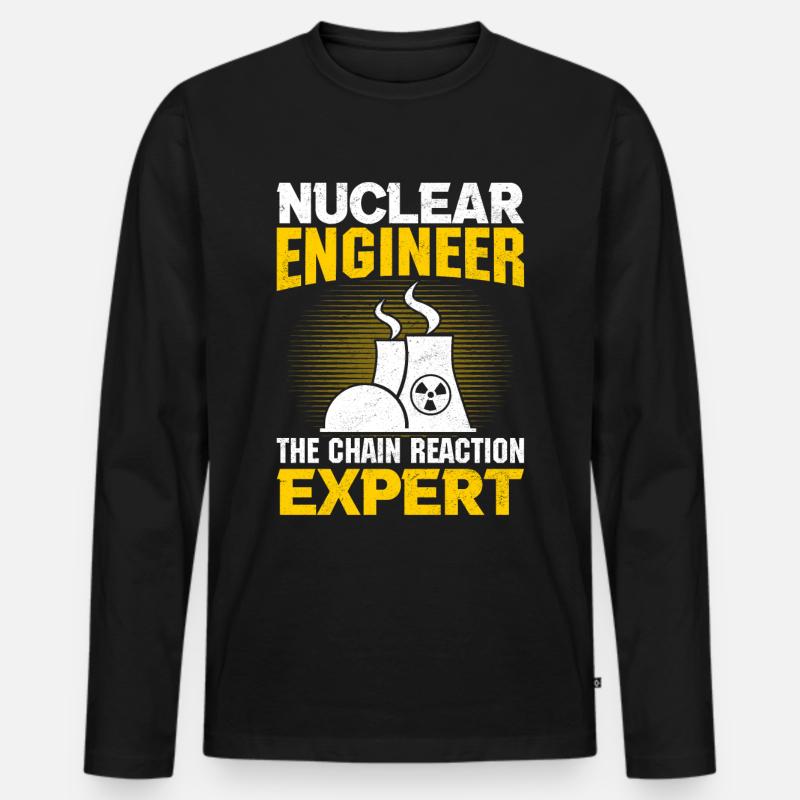 Nuclear power station - Men's Premium Organic Long Sleeve Shirt - black