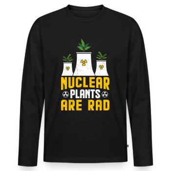 Énergie nucléaire Technologie nucléaire - T-shirt manches longues Premium bio Homme - noir - Devant - Nico (187cm)