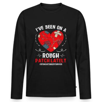 Recreation - Men's Premium Organic Long Sleeve Shirt - black - Front - Nico (187cm)