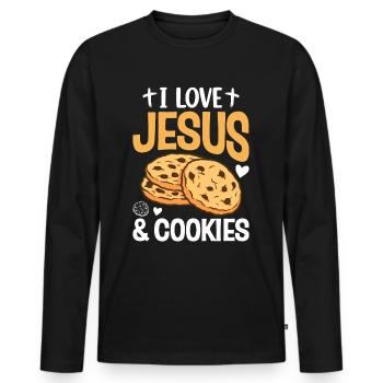 Girl Scout Cookie Merchant Girl Scout - Men's Premium Organic Long Sleeve Shirt - black - Front - Nico (187cm)